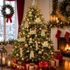 Novabright 6 adornos de Navidad dorados clásico para árbol, decoración