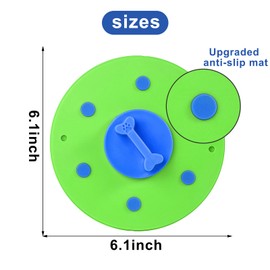 CyperGlory Interactive Licking Mat for Dog Crate, Small Medium Size Slow Feeder Pad, Boredom & Anxiety Relief, Peanut Butter & Yogurt Lick Plate, Soft & Safe Treat Dog Training Gift (6 Inch Round)