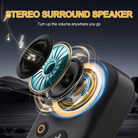 GOTOOLZ Wearable Bluetooth Speaker, Bluetooth 5.4 Clip On Wireless Speaker with Mic, TWS Function, 12Hrs Playtime, IPX5 Waterproof, Mini Portable Speaker for Outdoor Working, Biking, Running
