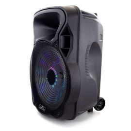 beFree Sound 15 Inch Bluetooth Rechargeable Party Speaker with Illuminating Lights,Black,BFS-15 Portable Speaker