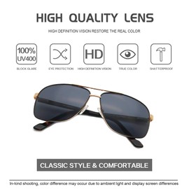 Männer Rechteck klassische Sonnenbrille UV Schutz Linse Mode anständige glod braun Sonnenbrille