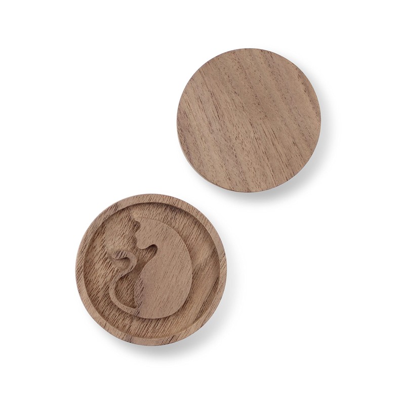 Essential Oil Diffuser, 2 Pieces Pack Wooden Aromatherapy Round Car