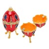 Egg Shaped Trinket Boxes Rhinestones Inlay Exquisite Jewelry Trinket Boxes