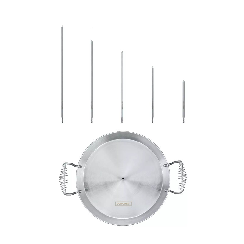 CONCORD Stainless Steel Vertical Al Pastor Skewer with Plate