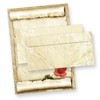 TATMOTIVE Red Rose Letter Paper Set for Love Letters (25