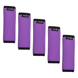 Cosmos 5 Pcs Purple Color Neoprene Handle Wraps/Handle Grip/Luggage Identifier for Travel Bag Luggage Suitcase