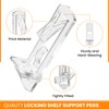 MARRTEUM 40Pcs Plastic Locking Shelf Support Pegs, 5mm Clear Self-Locking