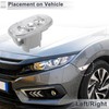 RATCHROLL Left/Right Side Marker Light Cover for Honda Civic 2016-2021
