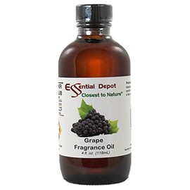 Grape Fragrance Oil - 4 oz - Supplied in 4 oz. Amber Glass Bottle with Black Phenolic Cone Lined and Safety Sealed Cap