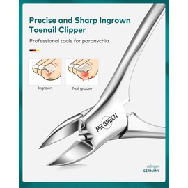 MR.GREEN 8-in-1 Manicure Set– Professional German Stainless Steel Nail Care Kit with Splash-Proof Nail Clippers, Toenail Clippers, Cuticle Tools, Travel Grooming Kit for Men & Women with Leather Case