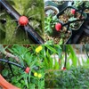 Kalolary 100Pcs 1/4Inch Irrigation Drippers Sprinklers, Adjustable Emitter Drippers Micro