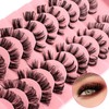 Cluster Lashes False Eyelashes Individual D Curl Russian Strip Lashes