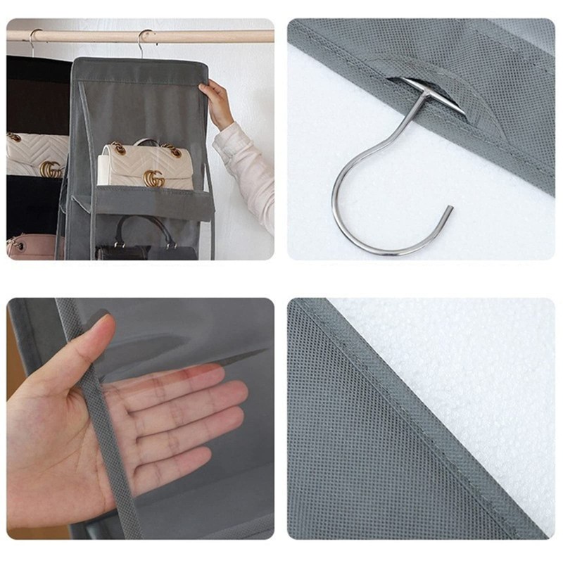 DQZSY Handbag Hanging Organizer (8 Pocket), Hanging Purse Organizer Handbag