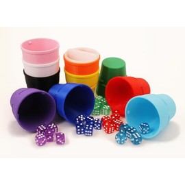 Vulcan Print Dice Up! 10 Player Dice Game Set, Liar’s Dice, Dice Poker, Mexico, Colorful, Durable, Sustainable PLA, Party Game, Gift Idea, Interlocking Travel Game, 50x 16mm Dice