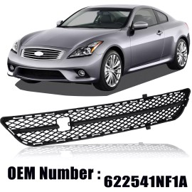 YLT AUTO Front Bumper Lower Grille For 2010 11-2013 Infiniti G37 2011-2012 G25 622541NF1A