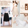 3 Pack Women's Satin Half Slips Cling Resistant Underskirt Anti