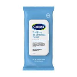 CETAPHIL Toallitas Faciales Ultra Suaves, Eliminan Impurezas y Maquillaje, Sin Resequedad, 25 unidades, Todo Tipo de Piel, Piel Sensible              