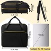 Sambois 3 D-Ring Zipper Binder 2 inch with Shoulder Strap,