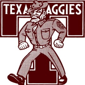 decal Texas Am Football Decal Vintage VINYL DECAL STICKER Car 5 inch