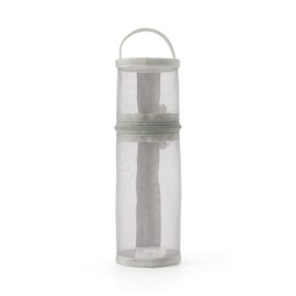 MUJI 83767242 Nylon Mesh Pen Case for Vertical or Horizontal Use, Gray, Diameter 3.0 x Height 6.9 inches (75 x 177 mm)