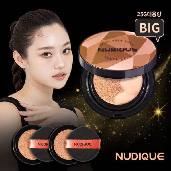 Nudique Wang Cushion Sun Skin Sheer Glow Pact Set (1