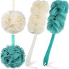 Sunnyray 4 Pack Back Scrubber for Shower and Shower Loofah