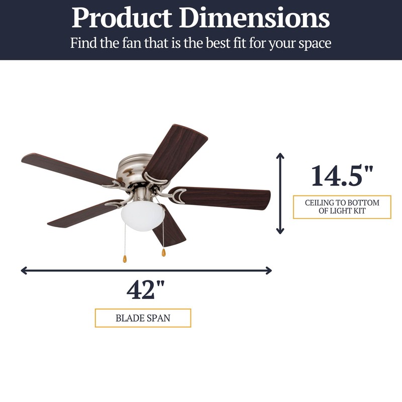 Prominence Home Alvina, 42 Inch Traditional Flush Mount Indoor LED