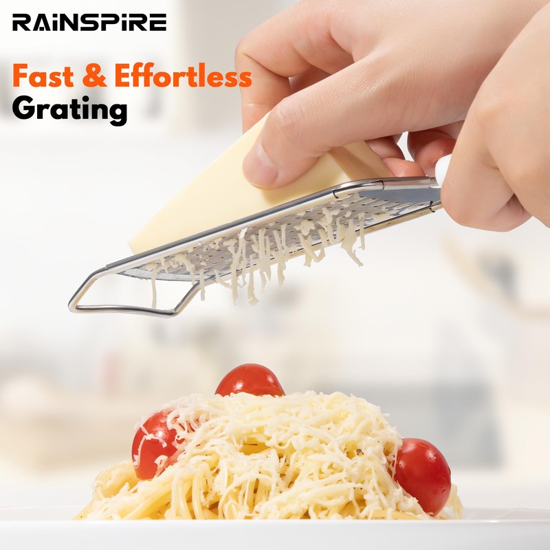 Rainspire Professional Cheese Graters for Kitchen Stainless Steel Handheld, Metal
