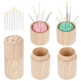 WEBEEDY 2 Colors Sewing Needle Case Large Capacity Sewing Needle Storage Case with 24 Embroidery Needles Portable Needles Holders for Embroidery DIY Crafts Projects,8.6 x 4cm(Pink,Green)