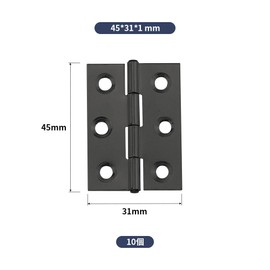 Glvaner 10pcs Stainless Steel Hinges Hinges 6 Holes Cupboard Door Hardware Rust Free Door Hardware Hardware Hinges for Wood Box Furniture Repair Screws (Black)