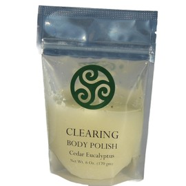 Body Polish -Cedar Sage Natural Salt Scrub - 6 Ounce