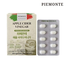Piedmont Organic Asabi 90 Tablets (1 Box) 98% High-Concentration Apple Cider Vinegar Tablets Capsules / 피에몬테 유기농 애사비 90정1박스 98%고함량 애플사이다비니거 알약 캡슐