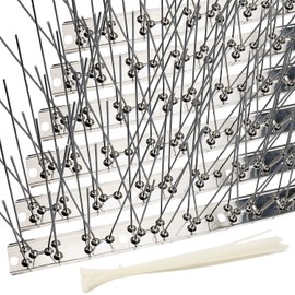 aushucu Bird Spikes Cover 21.6Feet Stainless Steel Pigeons Spikes Small Bird Spike for Roof Fence Window Mailbox(20Feet)