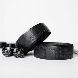 OG-EVKIN BT-001 Black Non-Slip Bar Tape (3mm Thick x 30mm Width) with Plug PU + EVA Road Bike Handle Drop Bar Tape with EVA for Durability While Maintaining Comfort