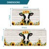 YOUWOUS Sunflower Cow Farmhouse Kitchen Mats Set of 2-17x29 and