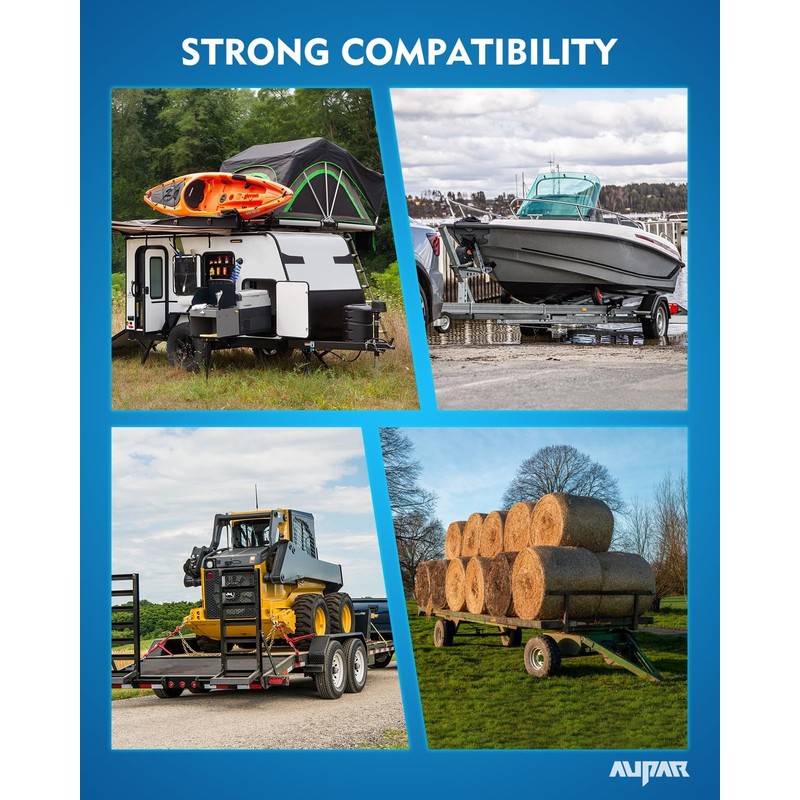 Aupar Heavy Duty Trailer U Bolt Kit for 3,500 lb