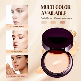 Corrector en Crema Mate Suave con Brocha, Corrector Impermeable 2026 (Nuevo), Alta Cobertura Hidratante, Maquillaje Diario para Mujeres (Color natural)