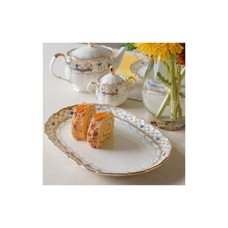 Narumi 52476-1992 Primadonna Plate, 12.6 inches (32 cm), Gold, Made