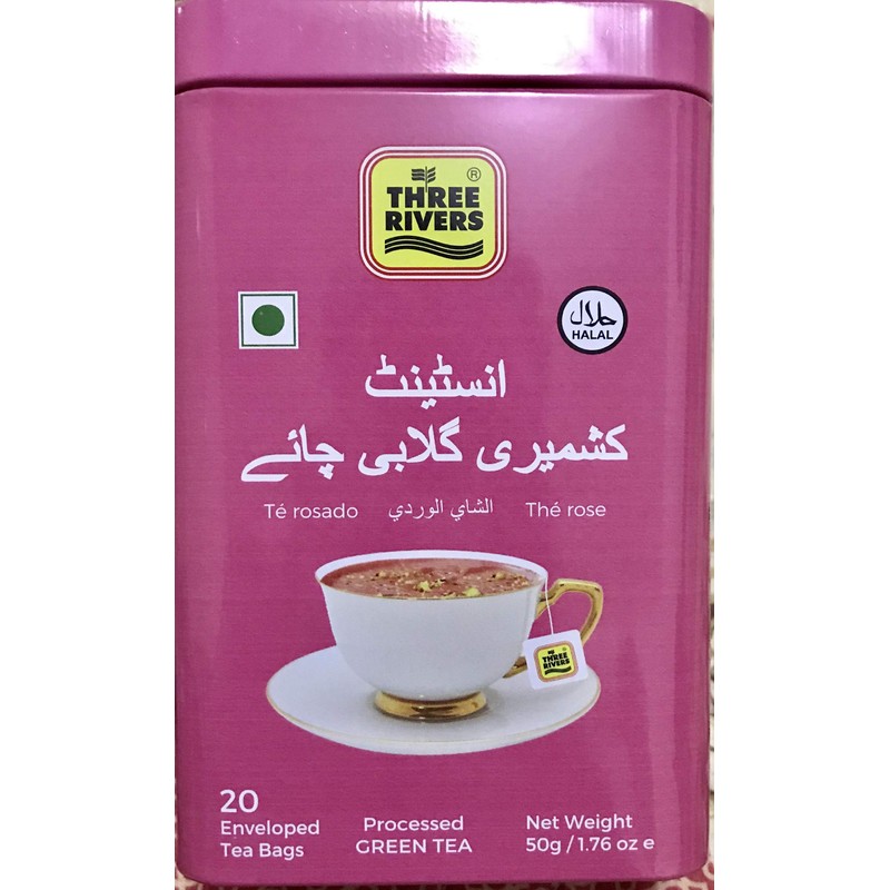 Pink Tea Bags Instanat Kashmiri Tea Three Rivers Brand