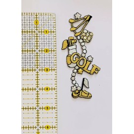Golf Bag With Golf Clubs Patch Golfing Sports Golf Balls Appliqué