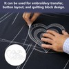 6Pcs Acrylic Quilting Templates Set, Transparent Heart Cutting Ruler with