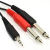 kenable Laptop 3.5mm Jack to Mixer 2 x 6.35mm Mono