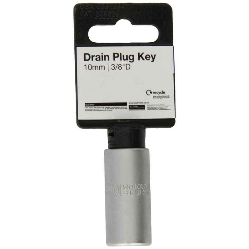 Laser 3687 Drain Plug Key - Female Square 10Mm