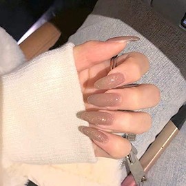 24 PCS Super Cat Beautiful and Nice Medium Length False Nail Party Nail Portion Nail