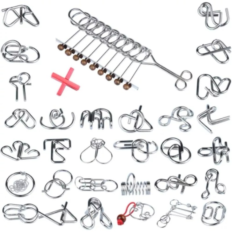Nierbo 32 Pcs Rompecabezas De Metal Educativo, Juego De La