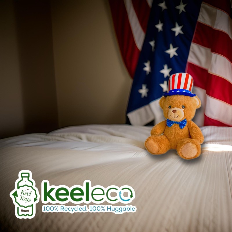 Deluxe Paws Eco Plush Ocasiones especiales, 100% reciclado (Uncle Sam)