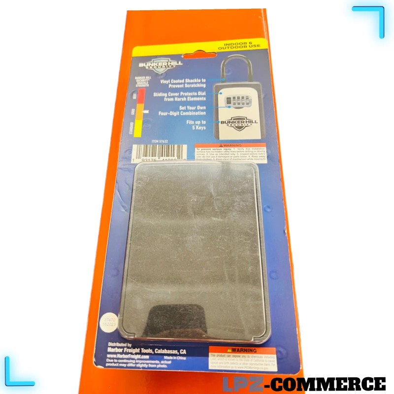 BUNKER HILL SECURITY Portable Lock Box Steel,vinyl protective coat/US SELLER