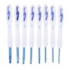 8pcs Crochet Hooks Curved Soft Handle Comfortable Portable Knitting Tool