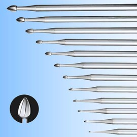 Luo ke 12 Pcs Jewelry Bud Burr, 3/32'' Shank Lapidary Making Tools Carving Bits for Rotary Tools
