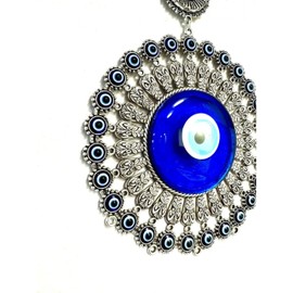XXL - Evil Eye – Mandala Design - Good Luck Charm Talisman/Amulet/Ornament for Protection, Prosperity, Wealth, Blessing, Bring Attraction for Financial Success and Love, Hanging Style for Decoration.